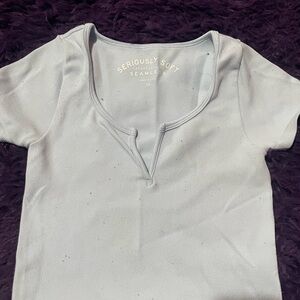 Cute V cut crop top